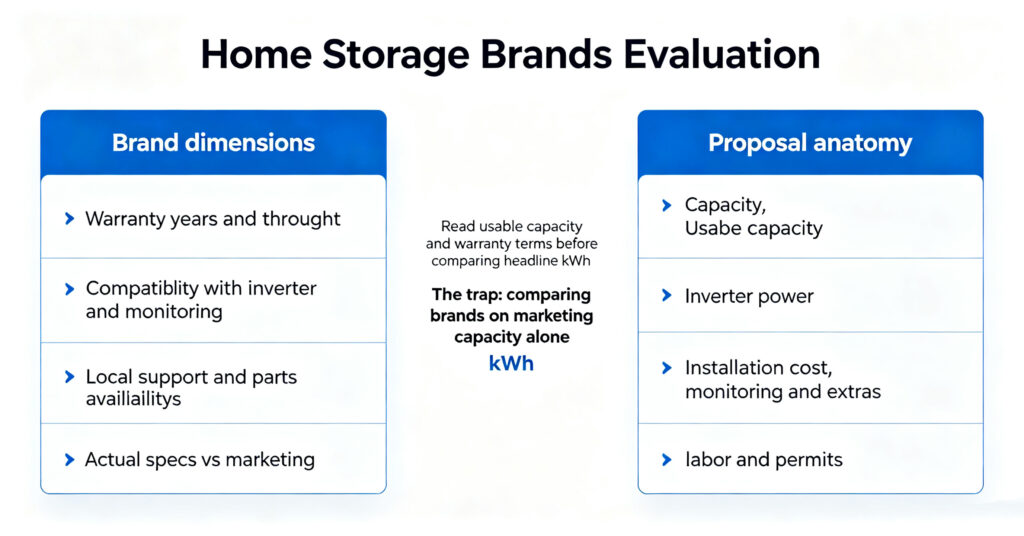 Home storage brands evaluation dimensions and proposal anatomy usable capacity warranty support