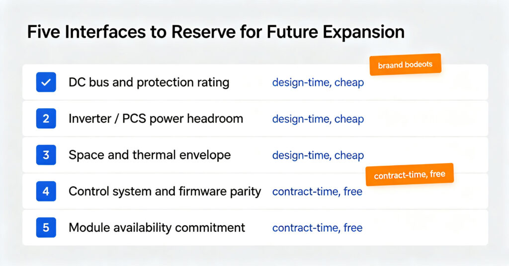 Five interface checklist for designing a modular solar power system for later expansion